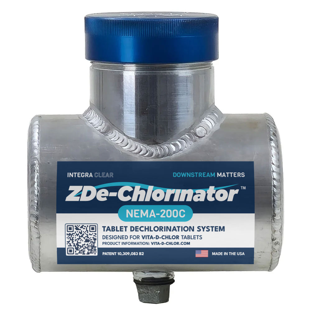 NEMA-200C In-Line Tablet Dechlorinator with 2.5" FPT