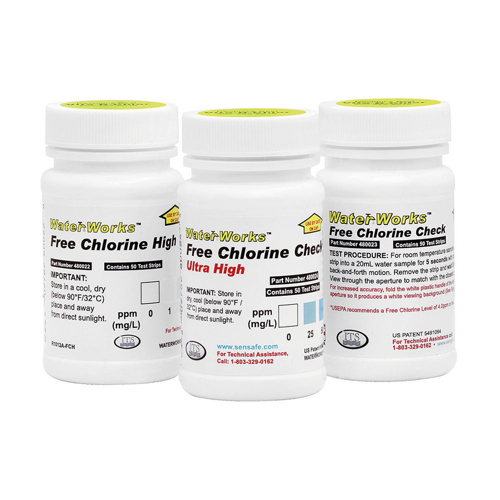 SenSafe® Free Chlorine Test Strips - 0 to 6 ppm